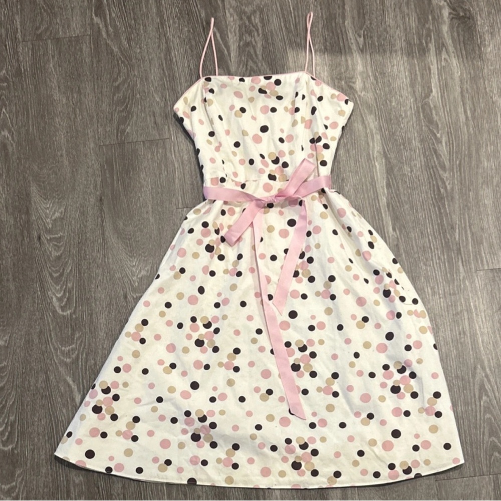 dressbarn Kids Dress with Pink and Brown Dots